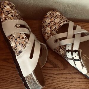 Birkenstock papillio Maryjane style unique cross strap clogs euro 38